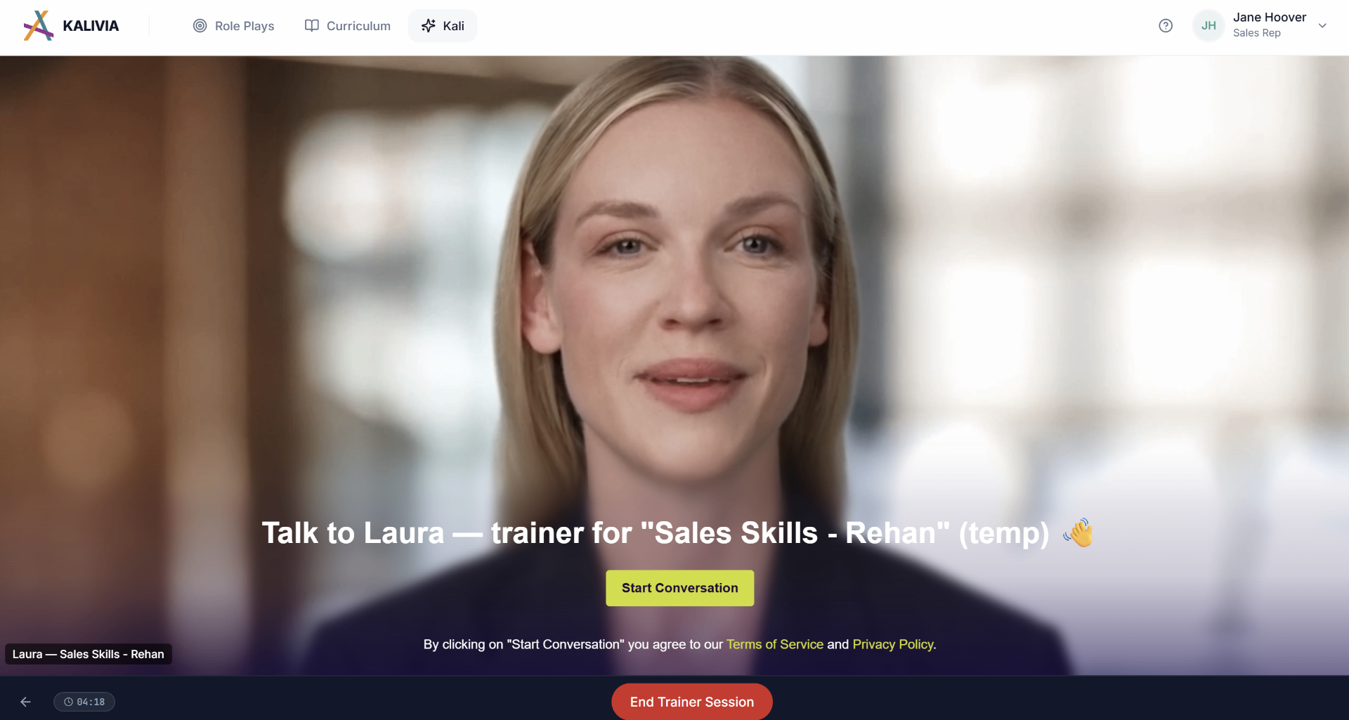 Kalivia Sales Training